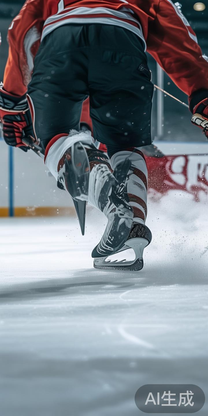 在冰球运动中，速度往往是突破的基础。快速冲刺可以制